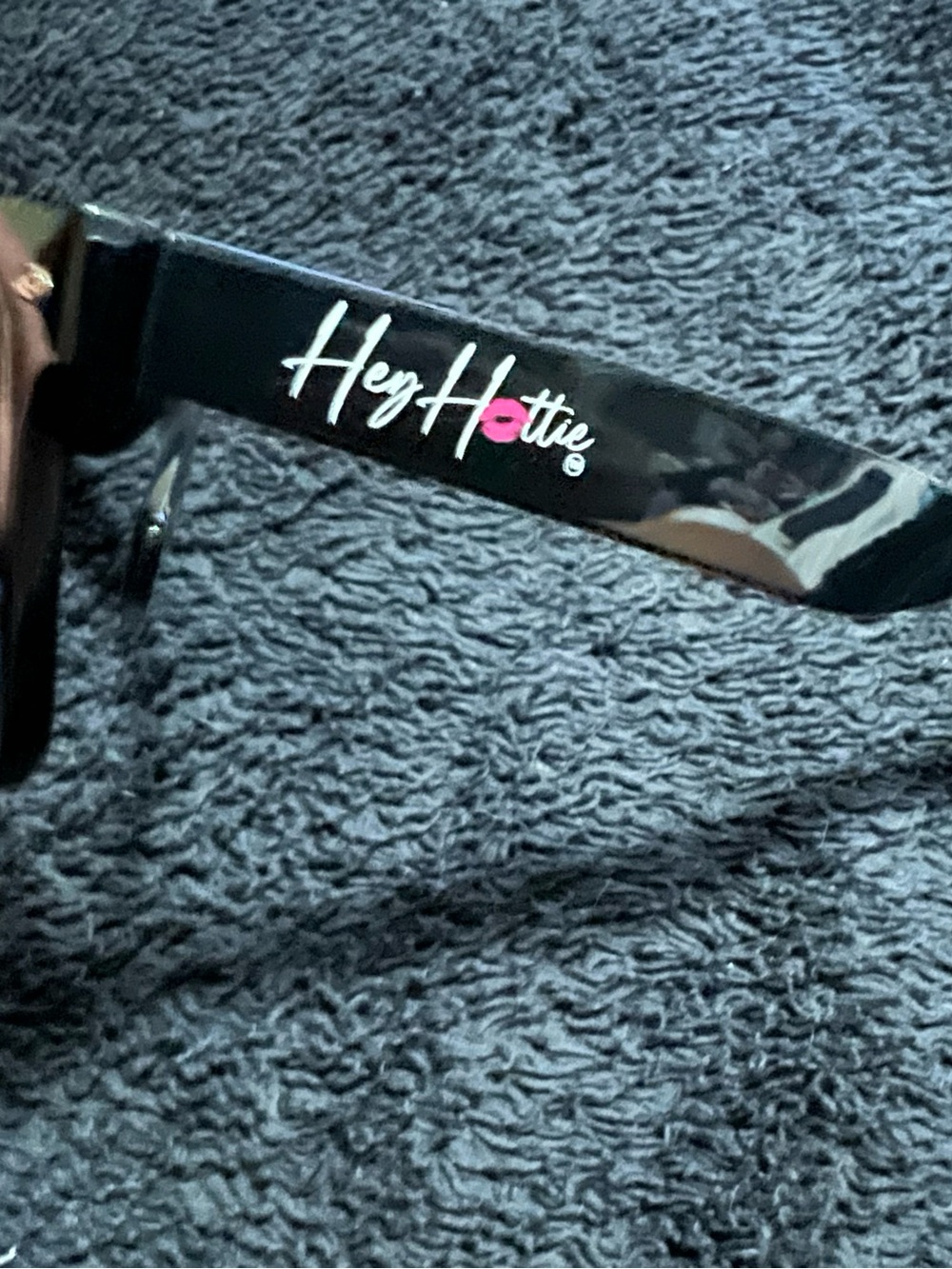 Hey Hottie Black Sunglasses - Hey Hottie Logo